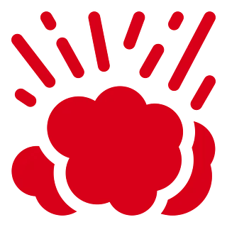 Ikon av en eksplosjon